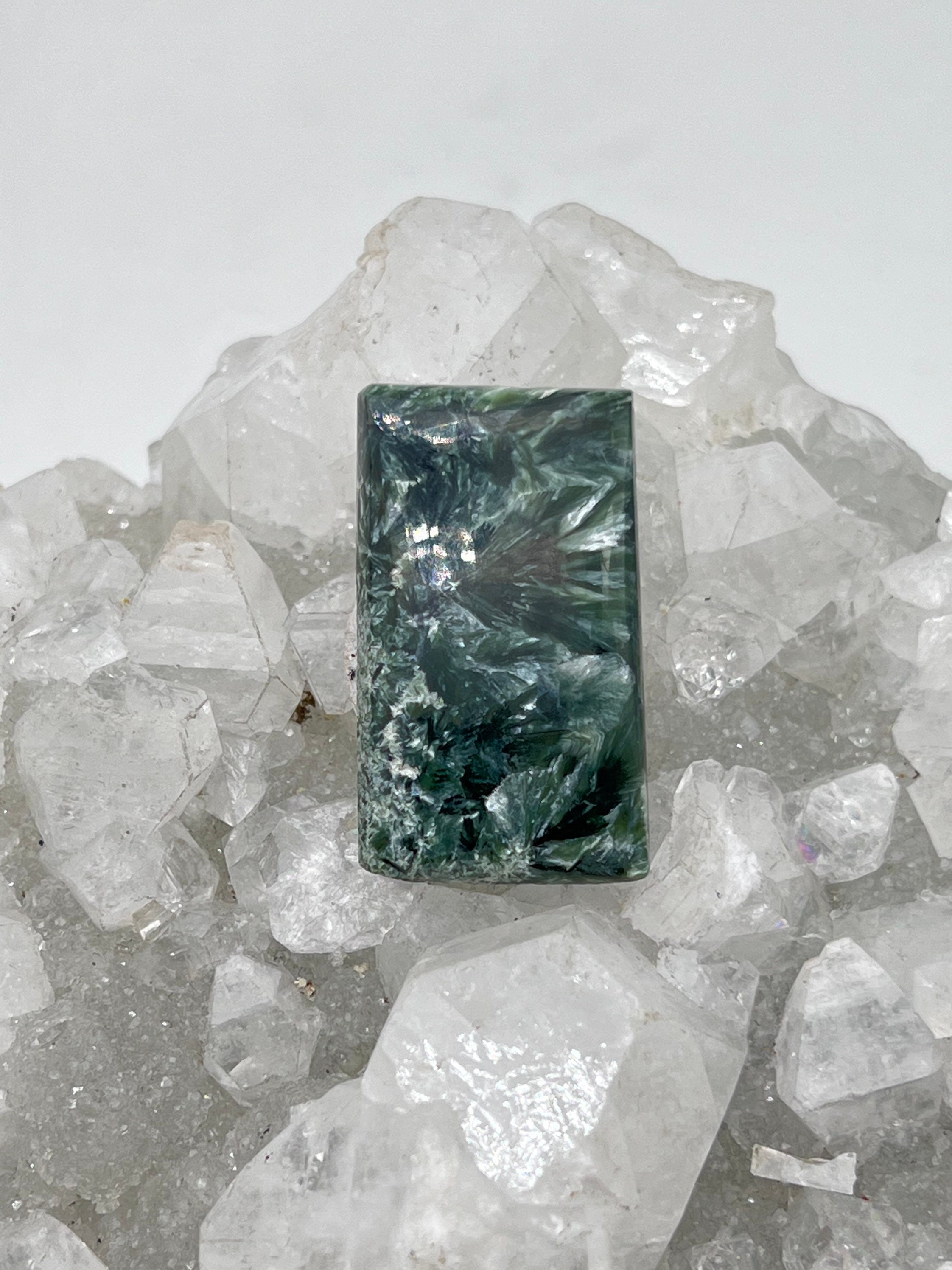 Rectangle Seraphinite Cabochon 34.30ct Rectangle Seraphinite Cabochon 34.30ct