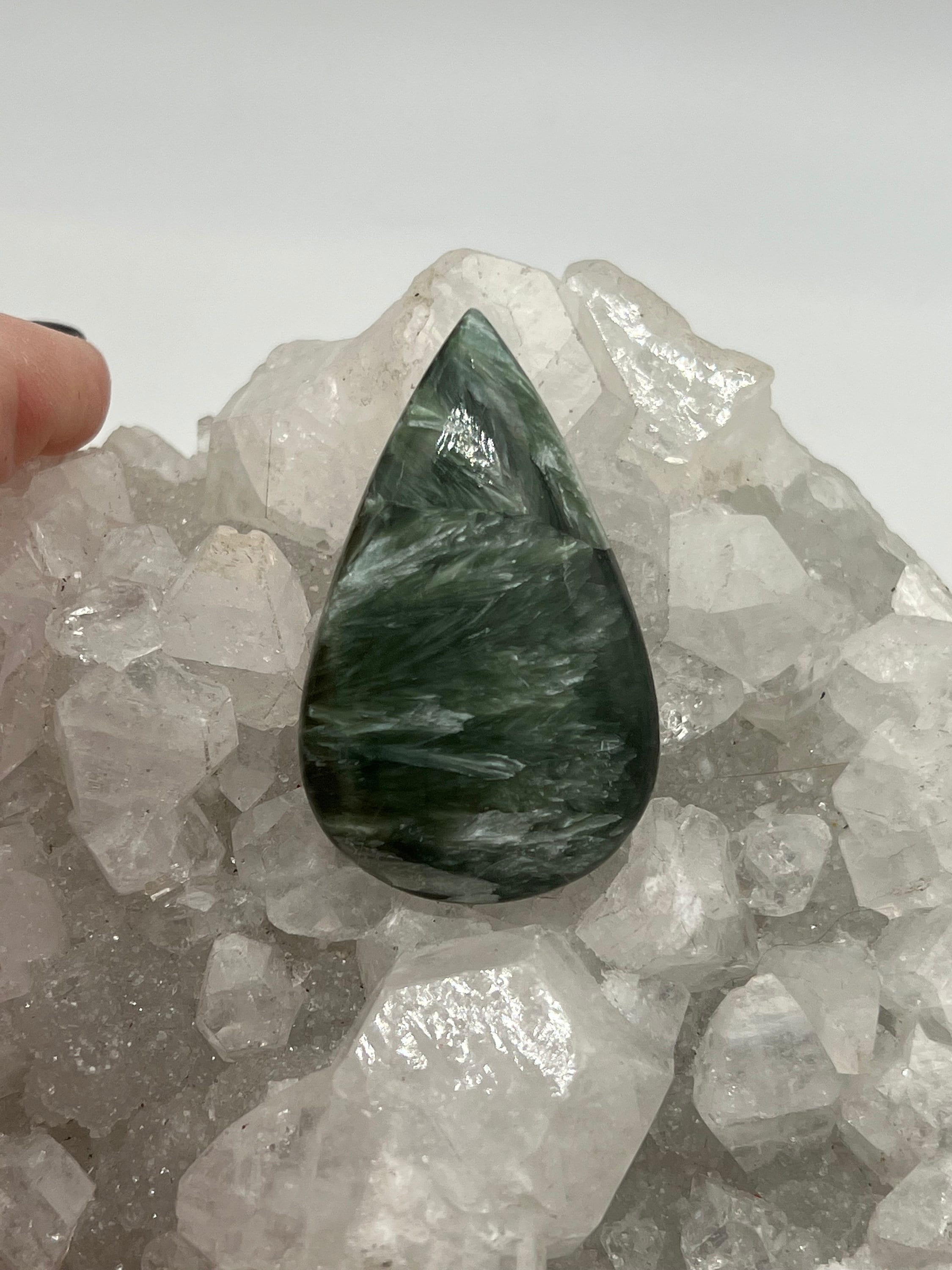 Teardrop Seraphinite Cabochon 44.30ct