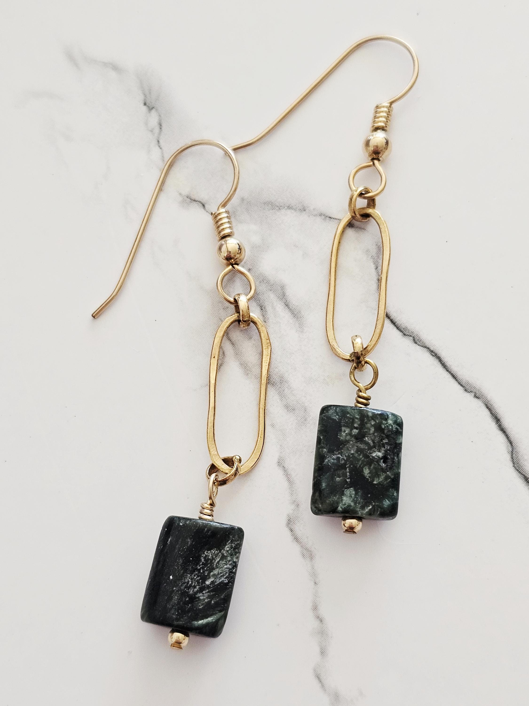 Gold-filled And Seraphinite Earrings