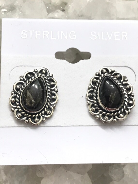 Gorgeous Seraphinite Stud Earrings