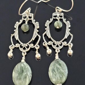Sterling Chandelier Earrings with Seraphinite Sterling Chandelier Earrings with Seraphinite