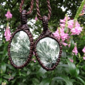 Seraphinite Necklace set / macrame necklace / Angel necklace / Gift for special friend / Jewelry set / layering necklace set Seraphinite Necklace set / macrame necklace / Angel necklace / Gift for special friend / Jewelry set / layering necklace set