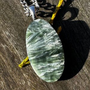 Unisex Seraphinite, Stainless Steel, Healing Stone Necklace! Unisex Seraphinite, Stainless Steel, Healing Stone Necklace!