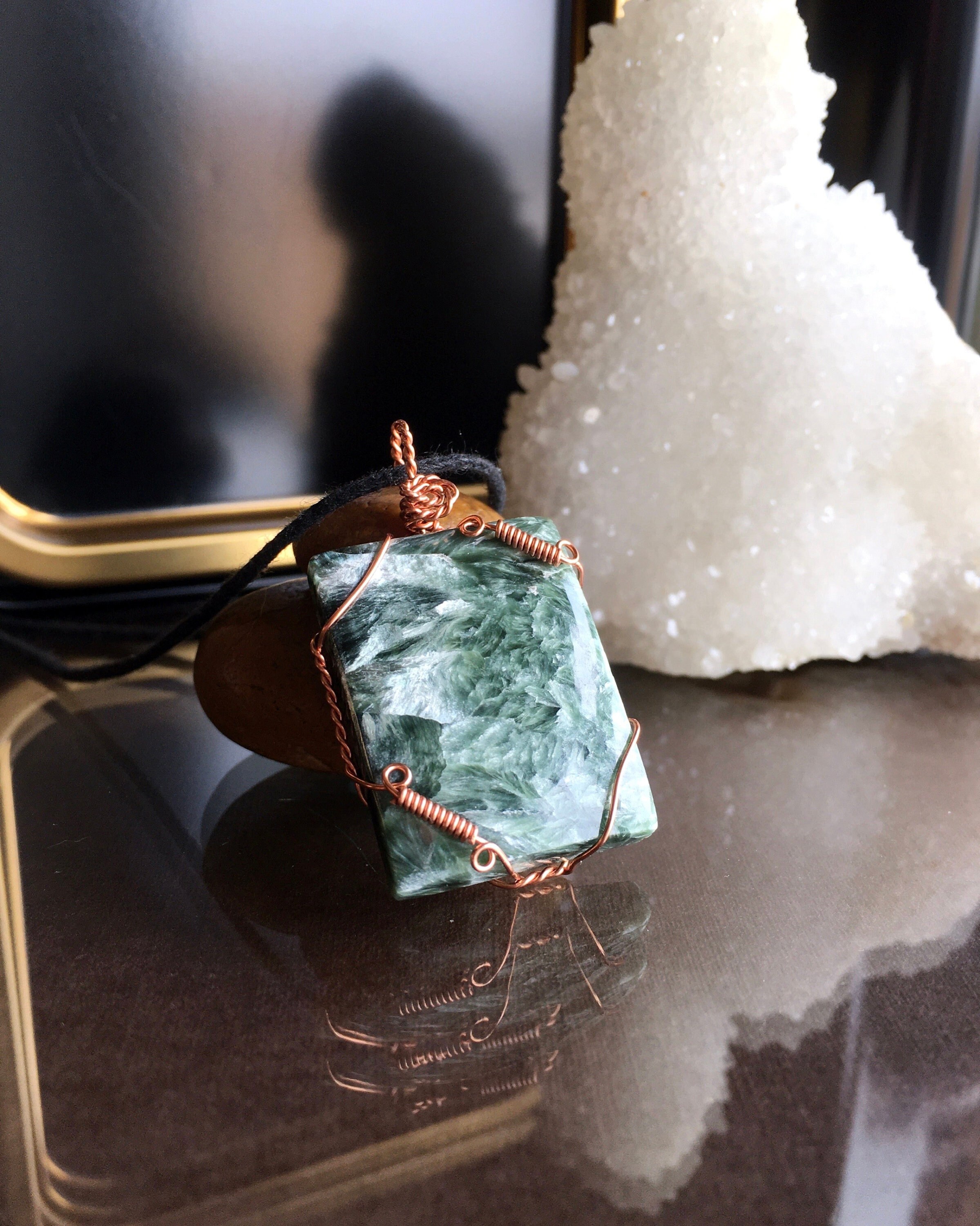Seraphinite Pendant Necklace: Jewelry Gifts
