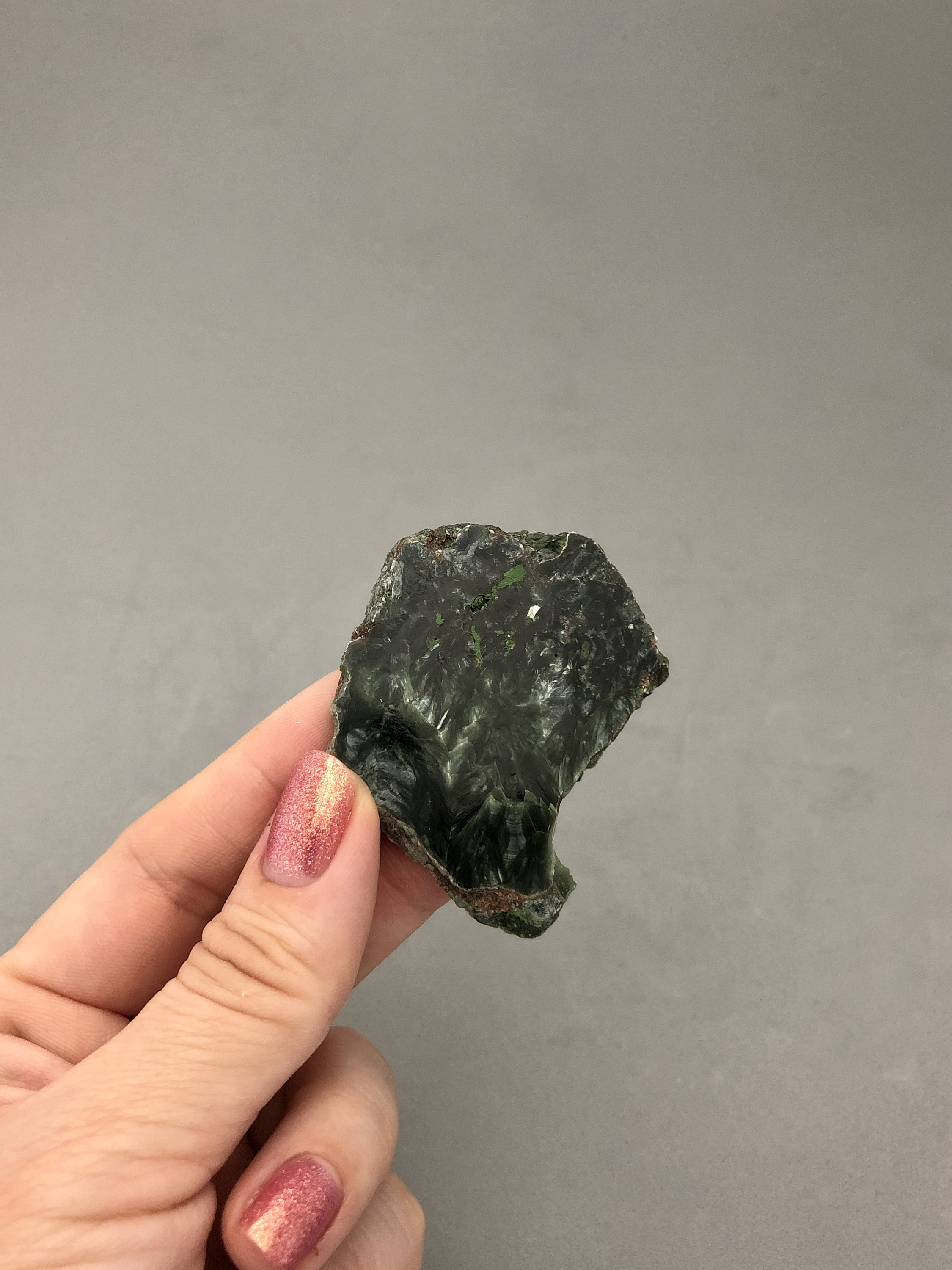Seraphinite Specimen Slab For Mineral Collectors Rock Hounds Connecting To Angelic Realm Spirit Guide Crystal Metaphysical Gift Idea Stone