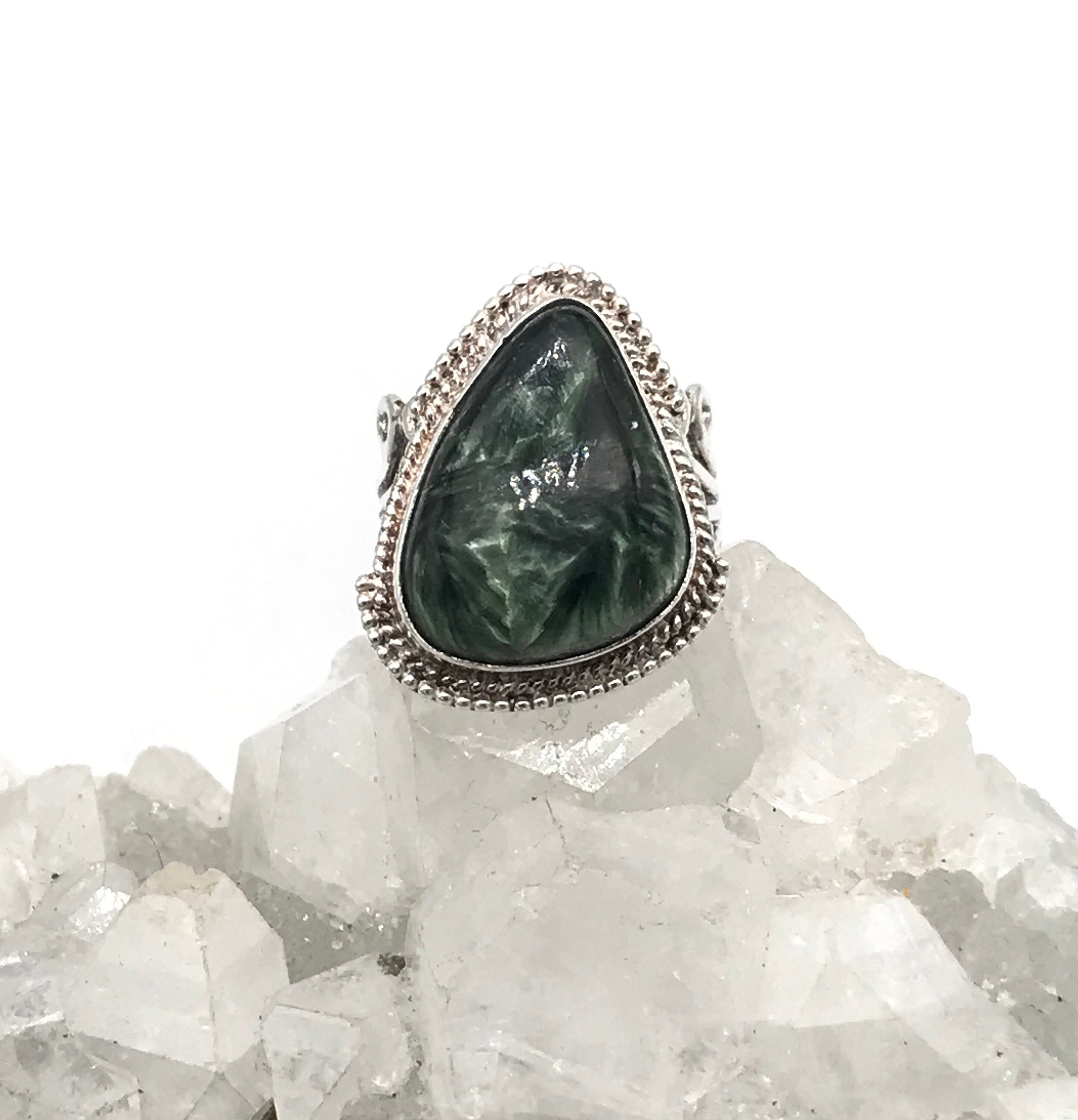 Seraphinite Ring, Size 6 1/2
