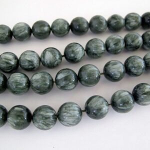 Genuine Seraphinite round beads 12mm. Natural green Seraphinite round beads Genuine Seraphinite round beads 12mm. Natural green Seraphinite round beads
