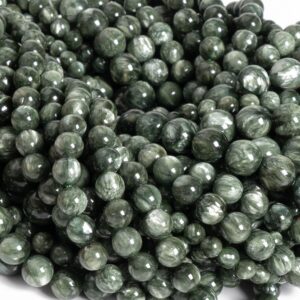 Genuine Natural Seraphinite Gemstone Beads 5MM 5-6MM 7MM 7-8MM 8MM 9MM 9-10MM Green Round AAA Quality Loose Beads Genuine Natural Seraphinite Gemstone Beads 5MM 5-6MM 7MM 7-8MM 8MM 9MM 9-10MM Green Round AAA Quality Loose Beads