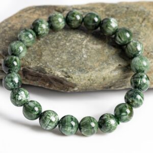 Aaa Genuine Natural Green Seraphinite Bracelet Round Loose Beads 6mm 8mm 10mm 12mm 14mm 15mm Aaa Genuine Natural Green Seraphinite Bracelet Round Loose Beads 6mm 8mm 10mm 12mm 14mm 15mm