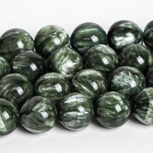 Green Seraphinite Beads Genuine Natural Grade Aaa Gemstone Round Loose Beads 6mm 8mm 10mm Bulk Lot Options
