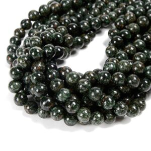Natural Seraphinite Smooth Round Beads Size 6mm 8mm 10mm 15.5'' Strand Natural Seraphinite Smooth Round Beads Size 6mm 8mm 10mm 15.5'' Strand