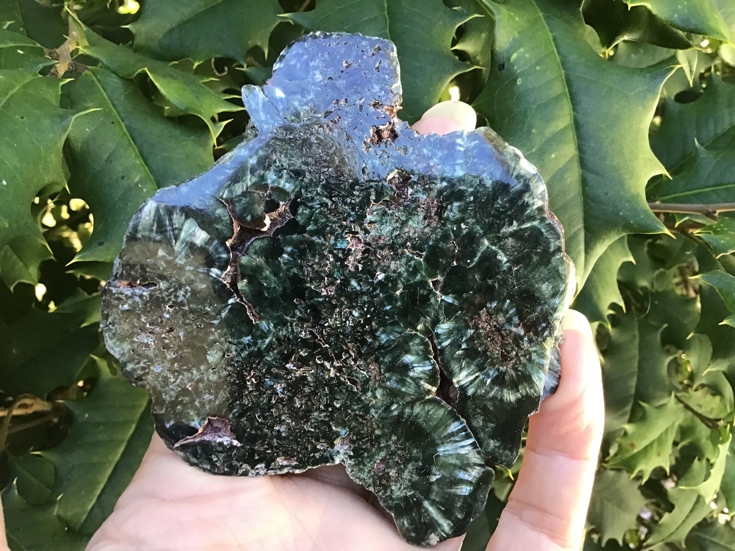 Seraphinite Crystal Slab - Stone Of Angels Angel Wing Stone