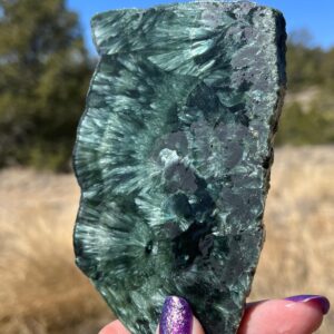 Seraphinite Lapidary Slab natural stone not polished Seraphinite Lapidary Slab natural stone not polished