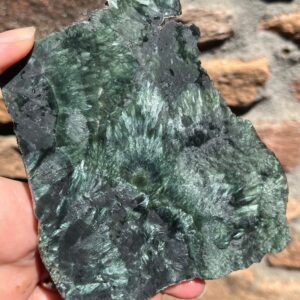 Seraphinite Lapidary Slab natural stone not polished Seraphinite Lapidary Slab natural stone not polished