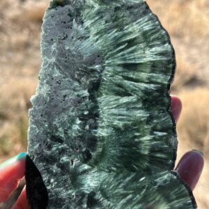 Seraphinite Lapidary Slab natural stone not polished
