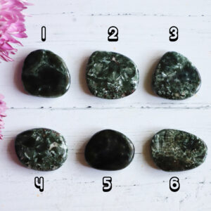 Seraphinite Mini Palmstone, Angel Wings, Crystal Healing, Spiritual Enlightenment Seraphinite Mini Palmstone, Angel Wings, Crystal Healing, Spiritual Enlightenment