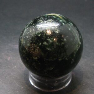 Nice Polished Seraphinite Clinochlore Sphere From Russia - 1.7" Nice Polished Seraphinite Clinochlore Sphere From Russia - 1.7"