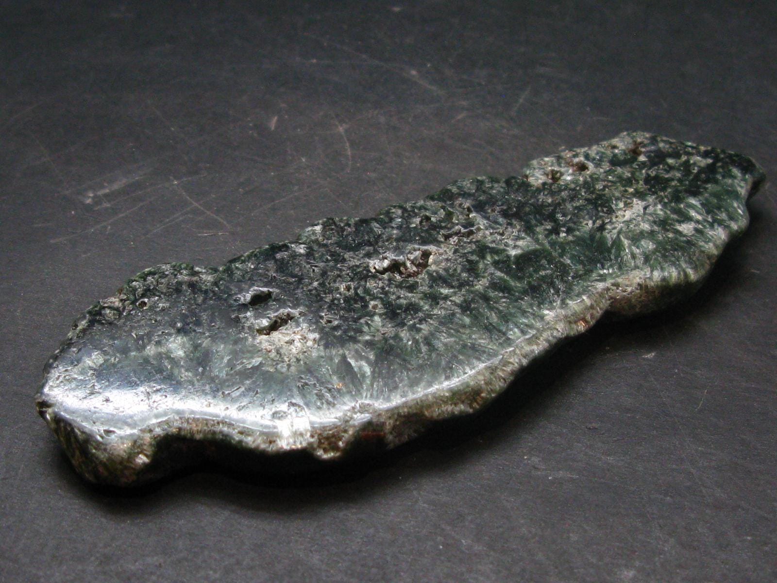 Nice Polished Seraphinite Clinochlore Stalactite Slab From Russia - 4.2" - 61.77 Grams