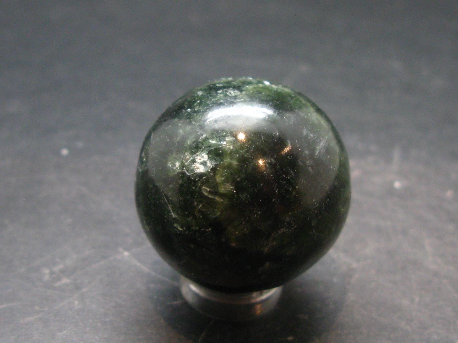 Nice Polished Seraphinite Clinochlore Sphere From Russia - 1.1"
