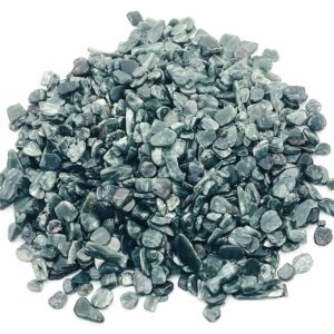 Seraphinite Chips – Gemstone Chips – Crystal Semi Tumbled Chips - Bulk Crystal - 2-6mm - CP1231
