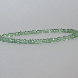 Serpentine Bracelet: Faceted Rondelles, Sterling Silver Findings