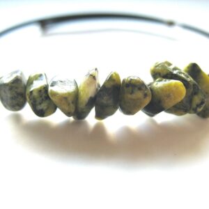 Serpentine Gemstone Beaded Cuff Bracelet Handmade In Usa Serpentine Gemstone Beaded Cuff Bracelet Handmade In Usa