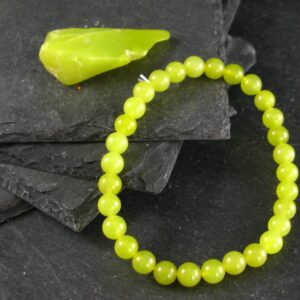 Healerite Serpentine Genuine Bracelet ~ 7 Inches ~ 6mm Round Beads