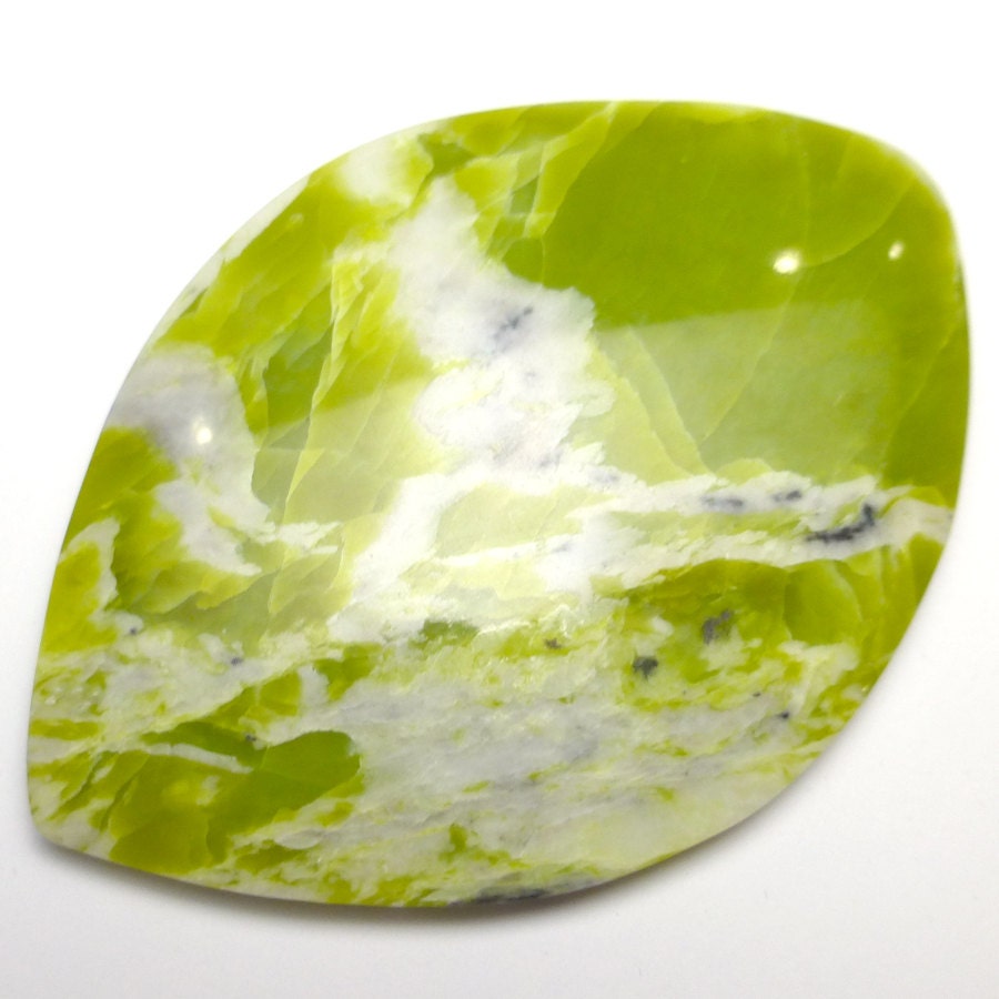 142 Carats Serpentine Serpentineite Cabochon Giant Norway Norwegian Grade Aaa Apple Acid Olive Green Opaque Handmade Lapidary Hand Cut