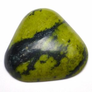 60.135 Carats Large Serpentine Serpentineite Cabochon Poker Card Protector Norwegian Apple Acid Olive Green Charcoal Handmade Lapidary