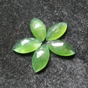 Green Serpentine Marquise Rosecut Cabochon Gemstone (9x18mm)
