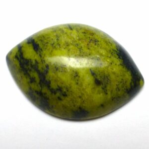 Serpentine Serpentineite Cabochon Fat Marquis Norwegian Apple Acid Olive Green Opaque Charcoal Handmade Lapidary Hand Cut Designer