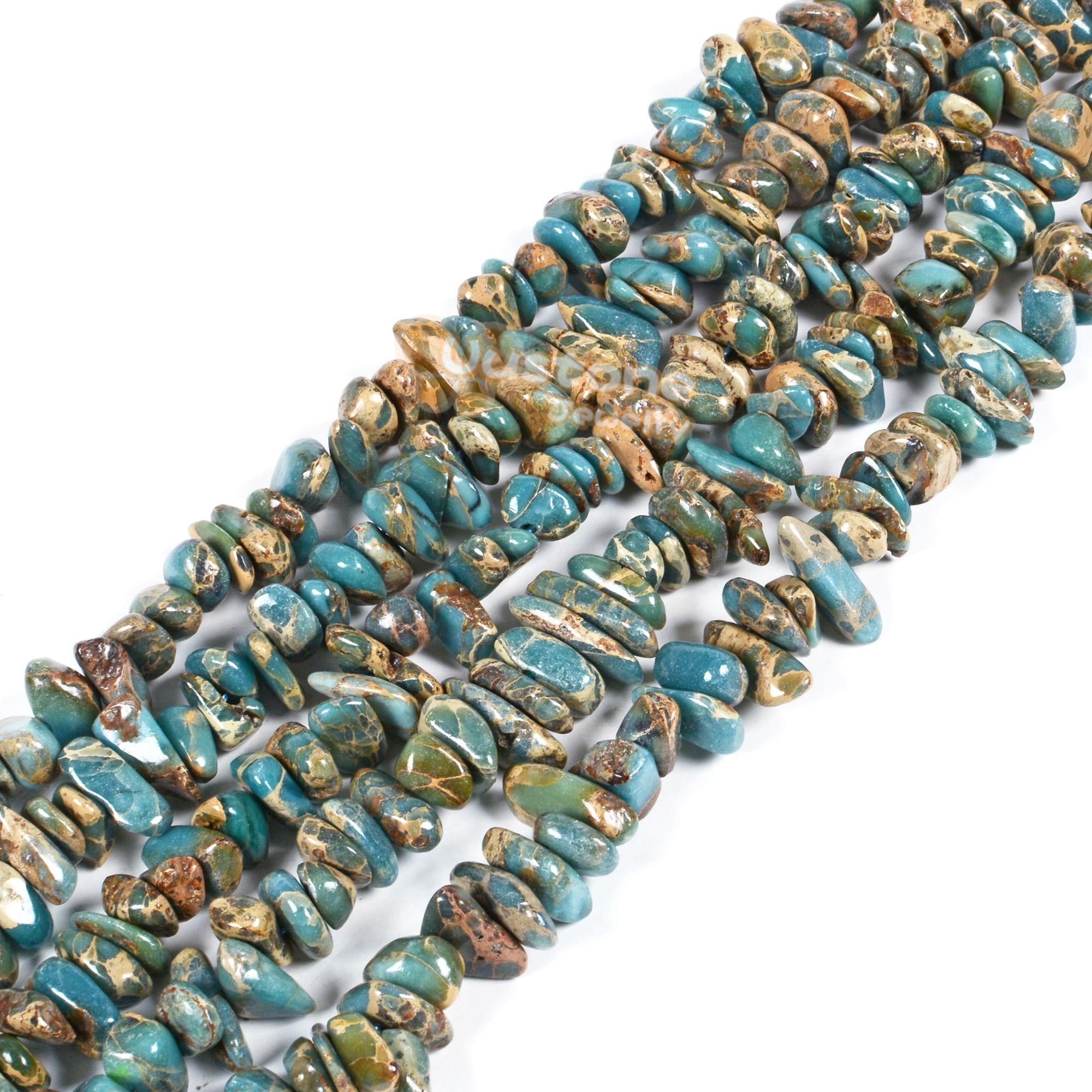 Green Serpentine Freedom Chips Loose Beads 3-10mm For Jewelry Making Diy Handmade Craft 16 Inch