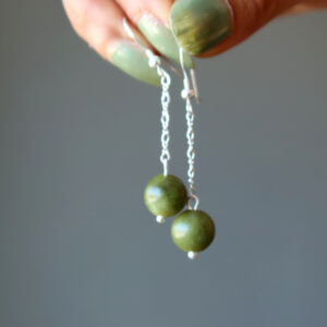 Serpentine Earrings See Beyond Time Green Gems Sterling Silver