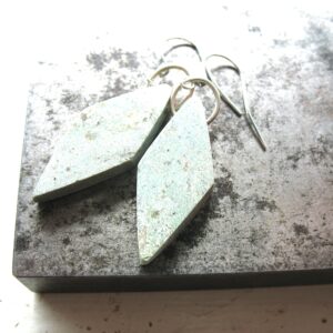 Serpentine Serpentinite Gemstone Silver Earrings Handmade Jewelry Made In Usa