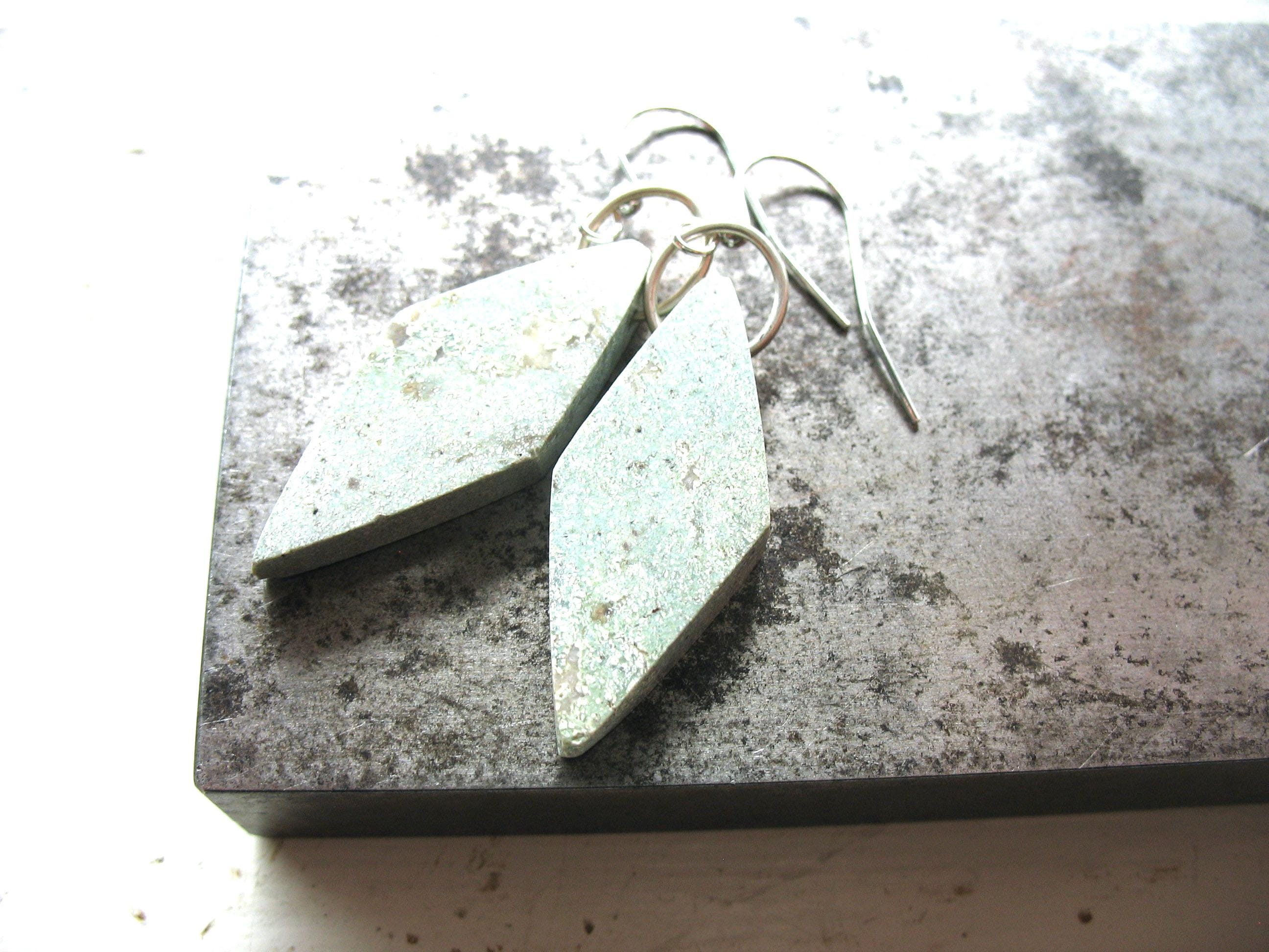 Serpentine Serpentinite Gemstone Silver Earrings Handmade Jewelry Made In Usa Serpentine Serpentinite Gemstone Silver Earrings Handmade Jewelry Made In Usa