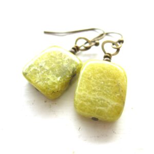 Serpentine Stone Earrings Handmade Jewelry Made In Usa
