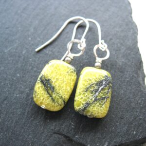 Serpentine Stone Earrings Handmade Jewelry Made In Usa