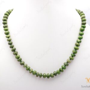 Green Serpentine Necklace Hand Knotted Gemstone Beads Newjade Jewelry Silk Thread Beaded Choker Olive Green Stone Boho Necklace Gift For Her