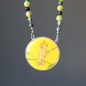 Serpentine Necklace Sweet Cupid Sonnets Of Love Green Crystal