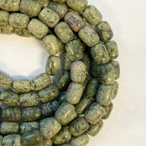 Serpentine 14x10mm Barrel Gemstone Beads-~ -15.5 Inch strand Serpentine 14x10mm Barrel Gemstone Beads-~ -15.5 Inch strand