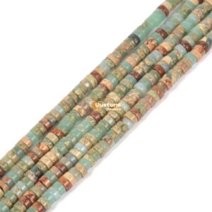 4mm Serpentine heishi loose gemstone jewelry making DIY beads 15" 4mm Serpentine heishi loose gemstone jewelry making DIY beads 15"