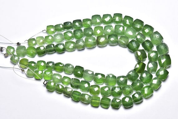 7 Inches,natural Super Quality Serpentine Faceted Cube,box Briolettes,size Is 6-7mm #384