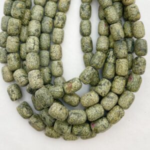 natural serpentine 14x10mm Barrel Gemstone Beads -15.5 inch strand natural serpentine 14x10mm Barrel Gemstone Beads -15.5 inch strand