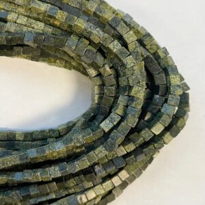 natural serpentine 4x4mm square Gemstone Beads -15.5 inch strand natural serpentine 4x4mm square Gemstone Beads -15.5 inch strand