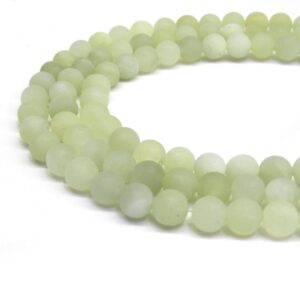 New Jade, Serpentine Beads, 8mm Beads, Frosted Beads, Matte Beads, Pale Yellow, Light Green, 8mm Gemstone Beads, Green Gemstone Beads, 15.5”