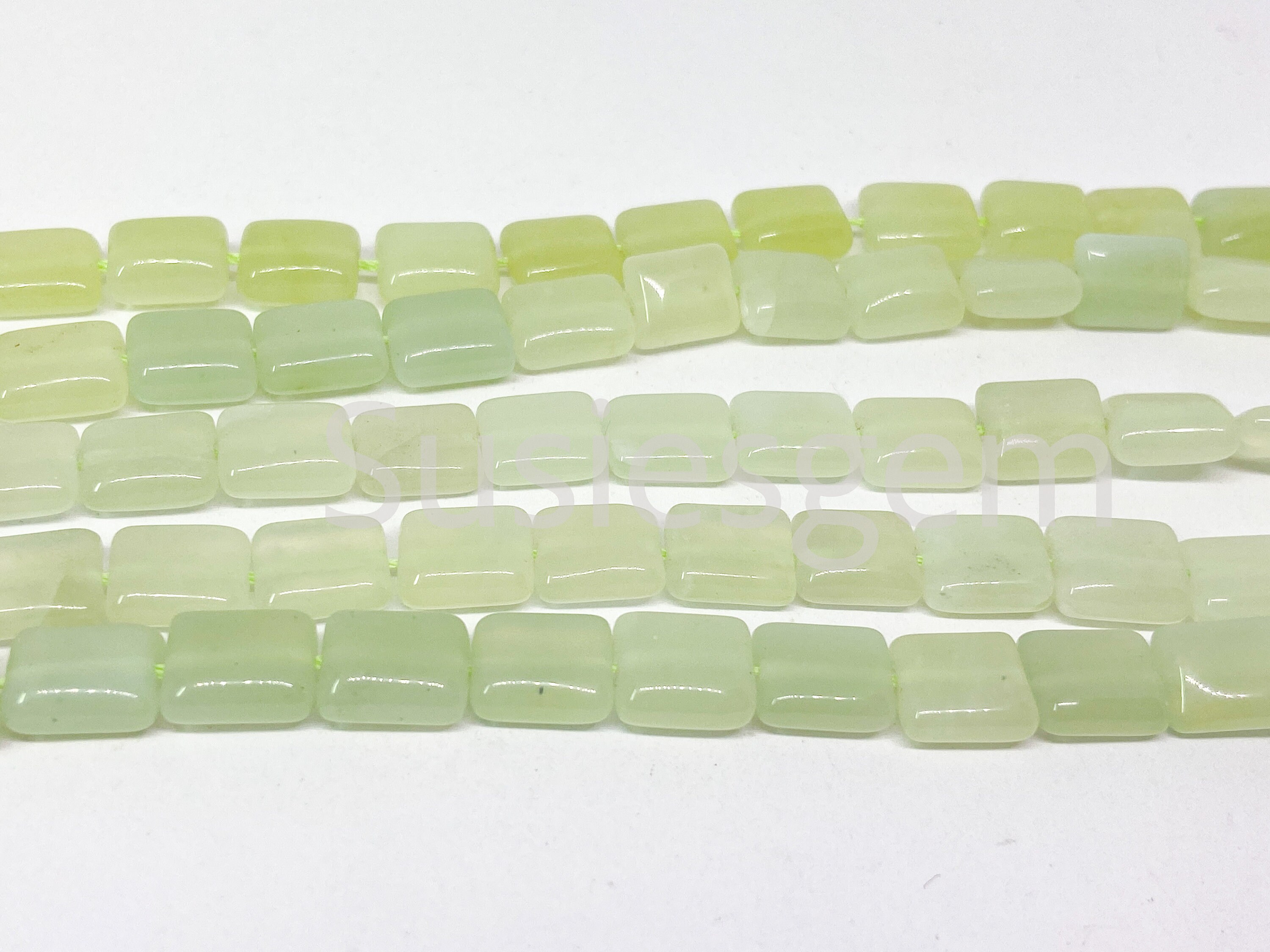 New Jade Rectangle Beads. Light Green Loose Stone 7x10mm.natural Serpentine Healing Stone 15.75'' New Jade Rectangle Beads. Light Green Loose Stone 7x10mm.natural Serpentine Healing Stone 15.75''