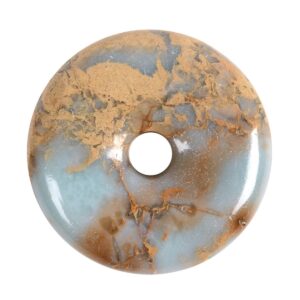 30mm  Serpentine donut gemstone pendant focal bead