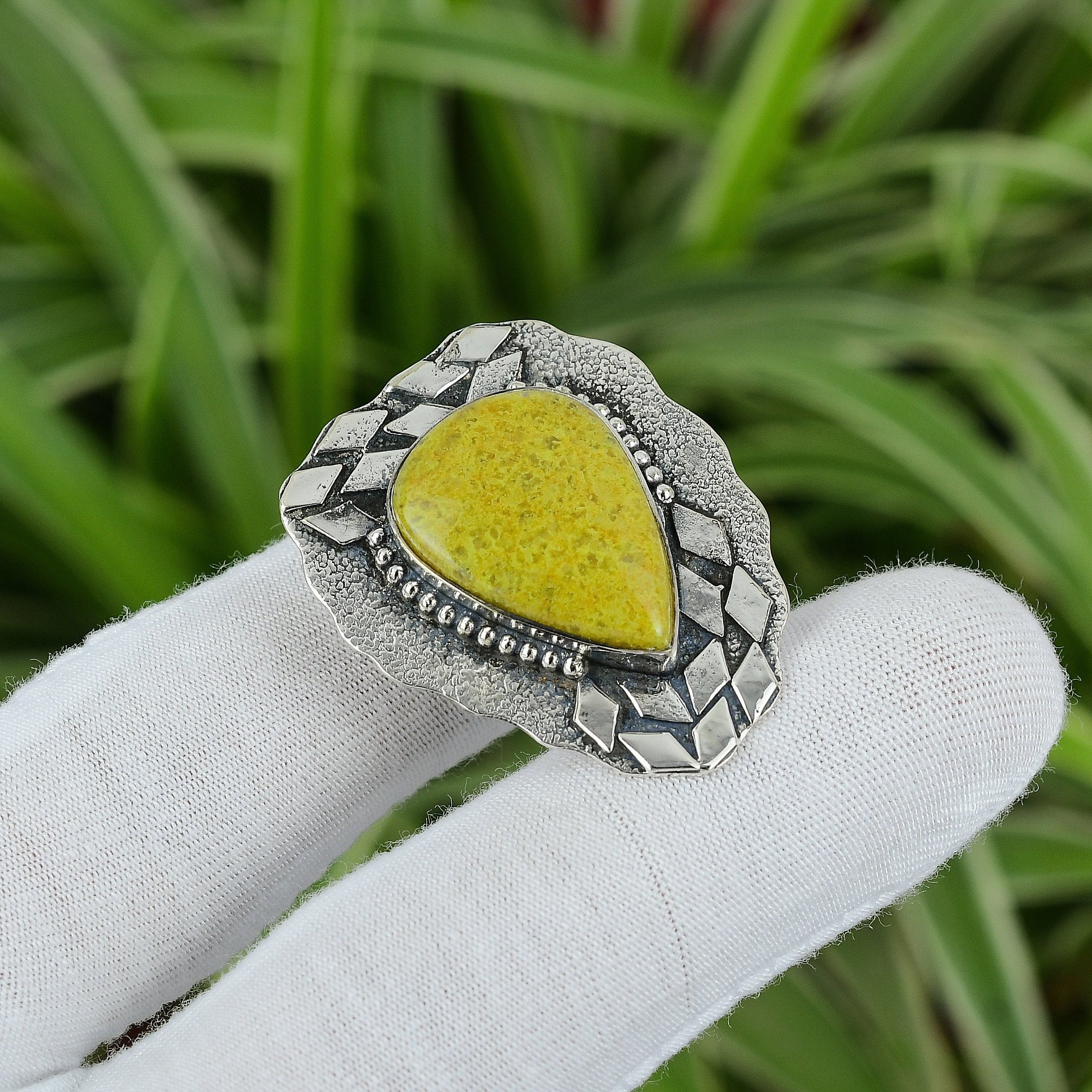 Australian Serpentine 925 Sterling Silver Pendant: Handmade Boho Jewelry