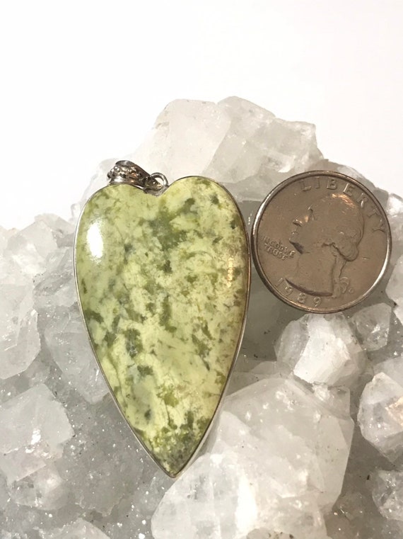 Beautiful Serpentine Heart Pendant