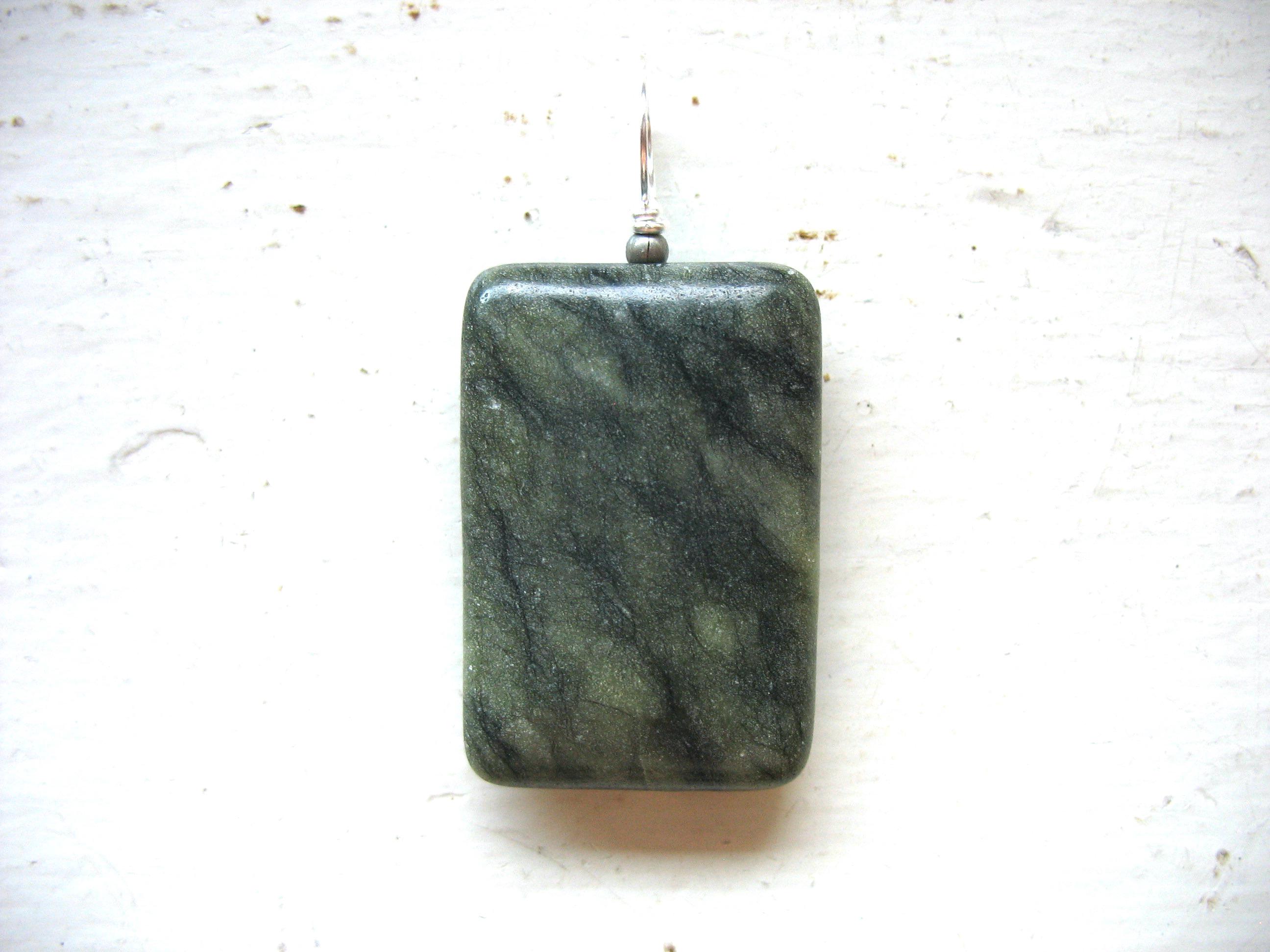 Serpentine Gemstone Stone Pendant Necklace Jewelry Handmade In Usa